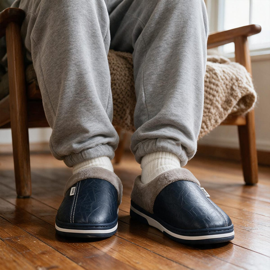 Isolerede slippers med kunstig pels og praktisk design | Norvik