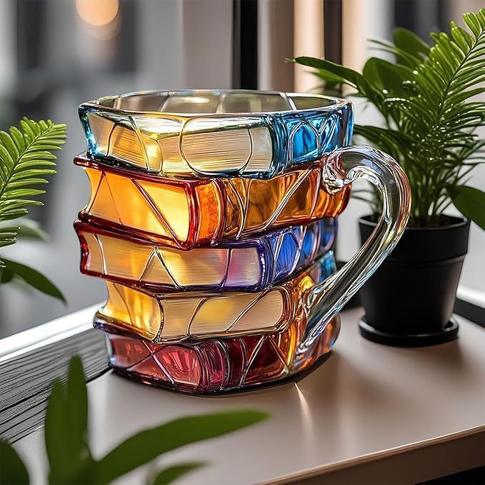 3D Bogkrus Keramisk Kaffekrus Bogdesign Læser Gave Dekoration | Concetta