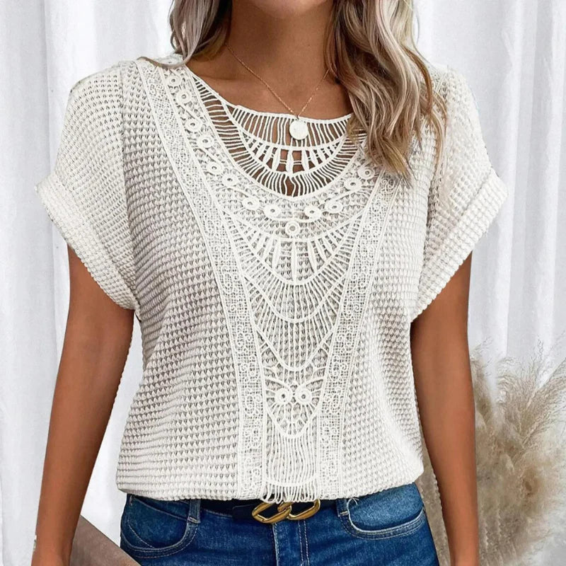 Dame Top Åndbar Loose Pasform Elegant | Virella