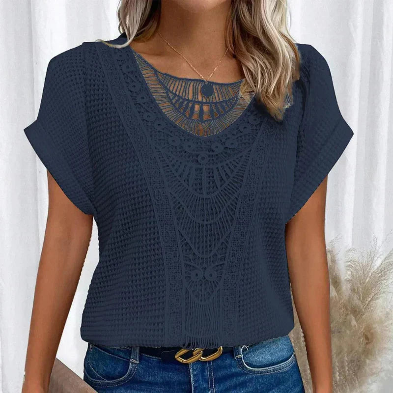 Dame Top Åndbar Loose Pasform Elegant | Virella