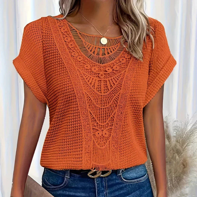 Dame Top Åndbar Loose Pasform Elegant | Virella