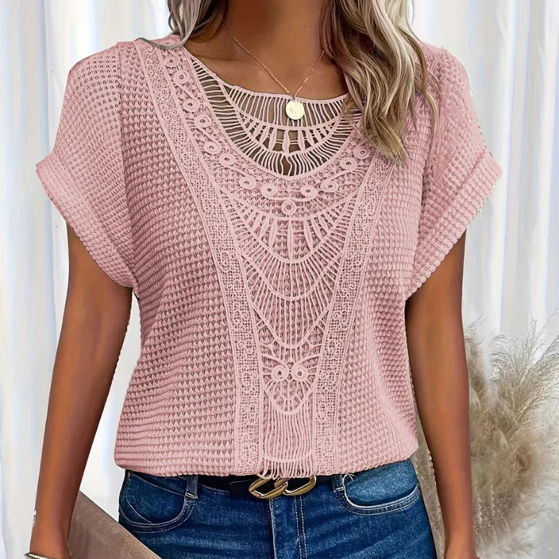 Dame Top Åndbar Loose Pasform Elegant | Virella