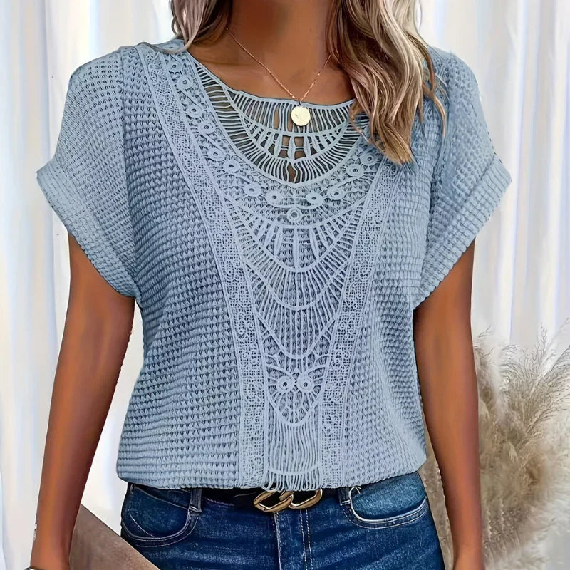 Dame Top Åndbar Loose Pasform Elegant | Virella