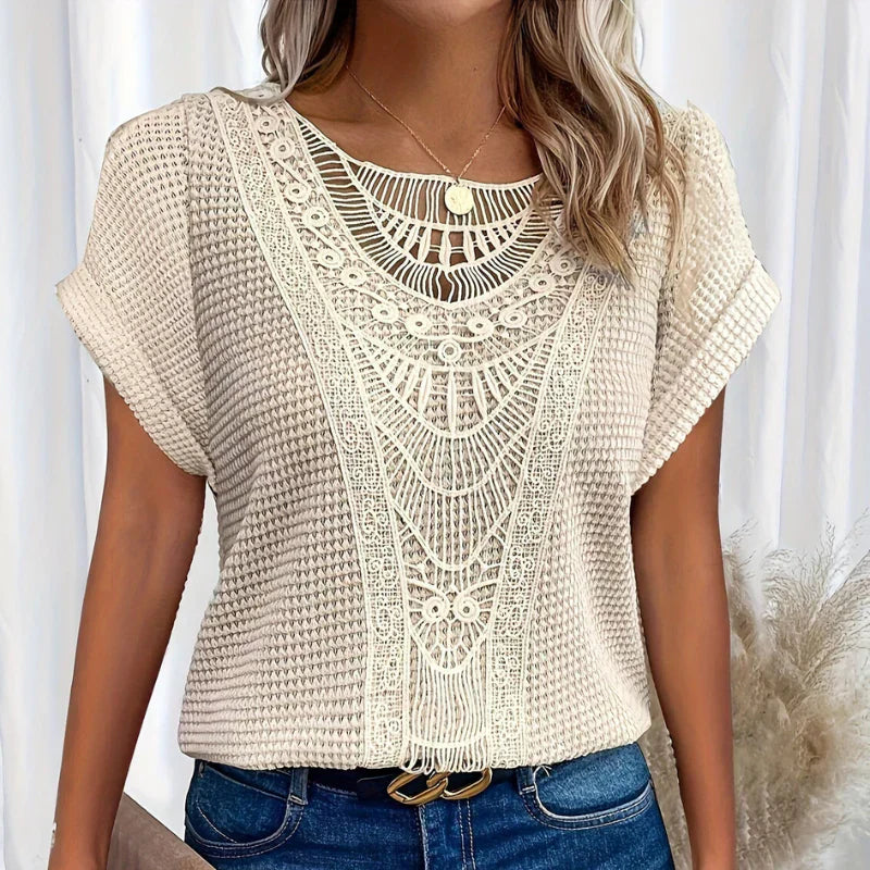 Dame Top Åndbar Loose Pasform Elegant | Virella