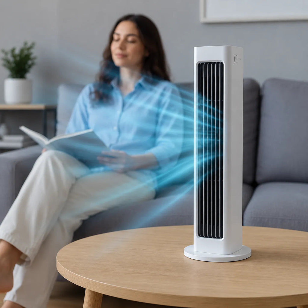 Bladløs Tårnventilator med Fjernbetjening | BreezeCore