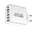 65W USB-opladestation med seks porte USB-C USB-A til flere enheder | Raphaël