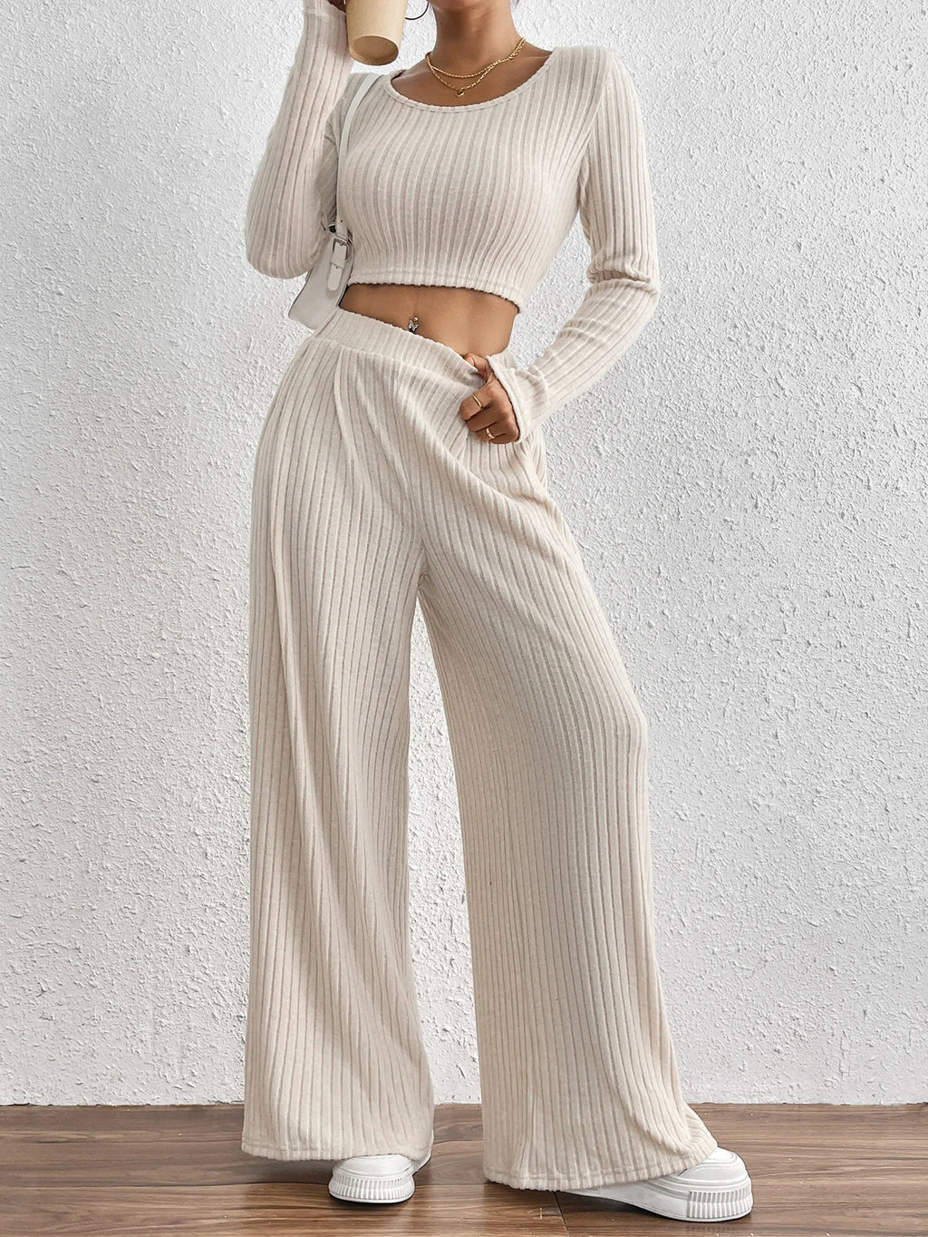 Sæt 2-delt Stretch Løs Sommer Casual | Paloma