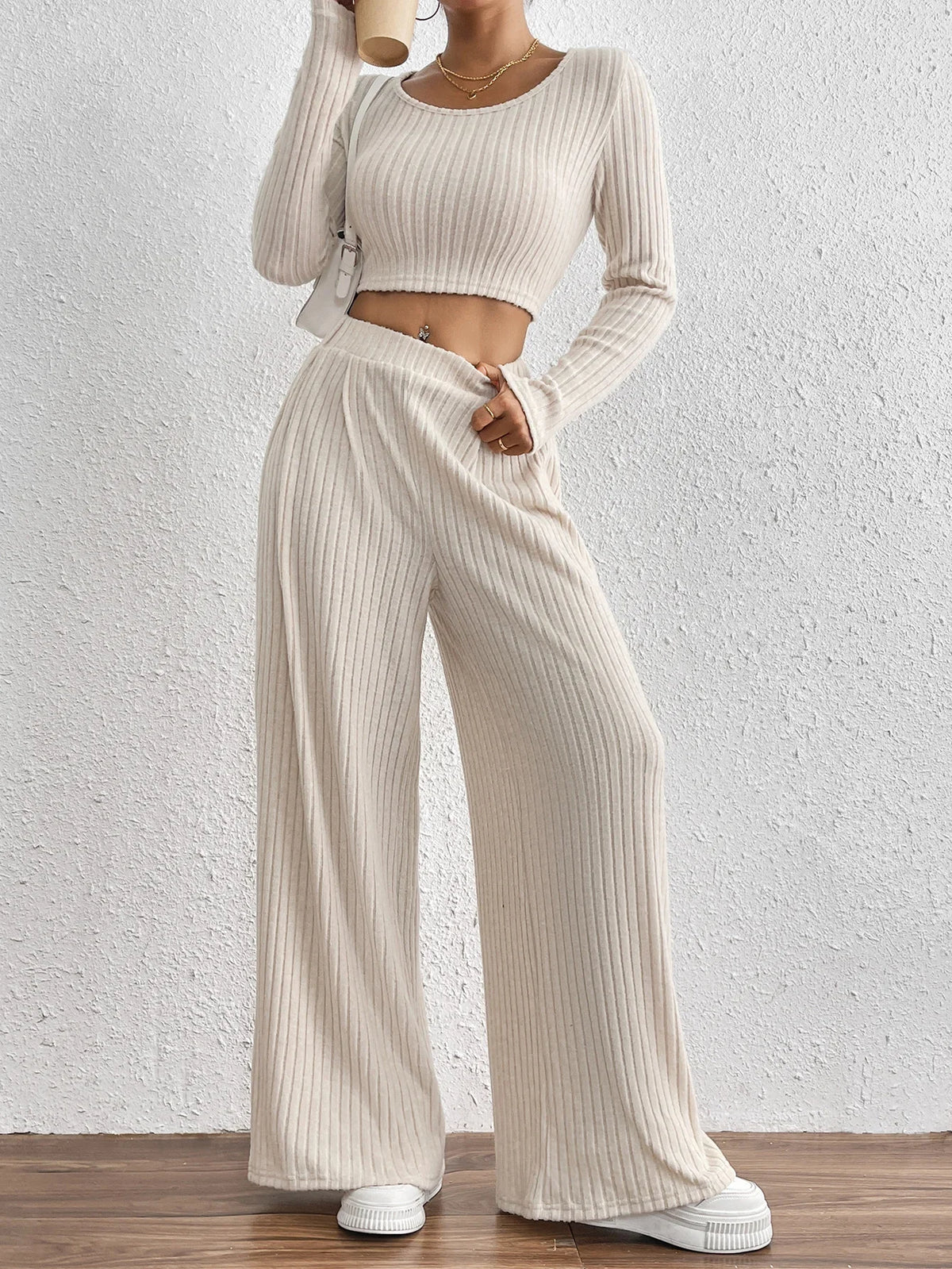 Sæt 2-delt Stretch Løs Sommer Casual | Paloma