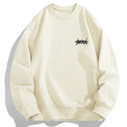 Herresweatshirt i fleece med rund hals lange ærmer pulloverdesign | Guillaume