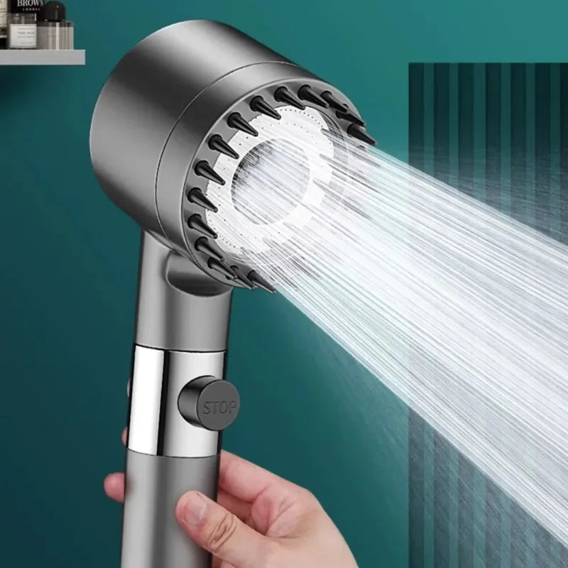 Håndbruser med tre stråleindstillinger filter og integreret massagefunktion | AquaHead