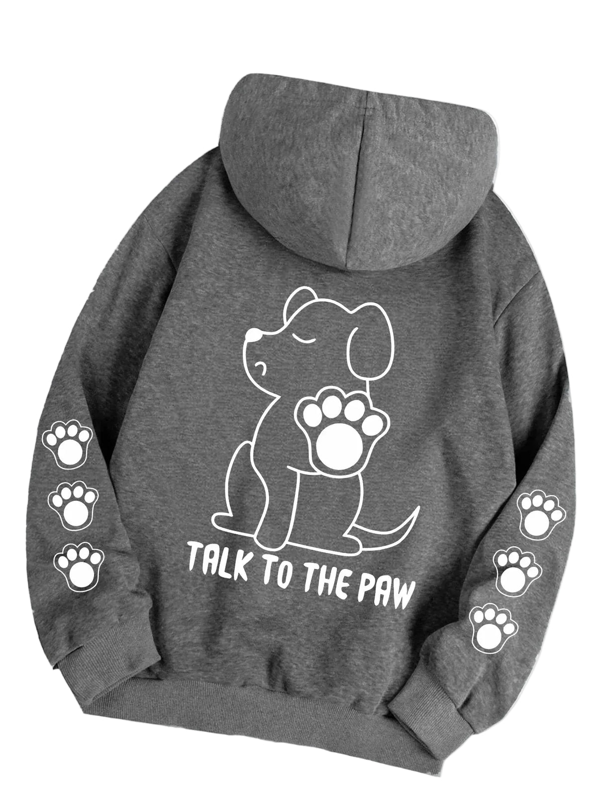 Unisex Hoodie Hundemotiv Oversized Pasform Fleeceforing Komfort | Kavro