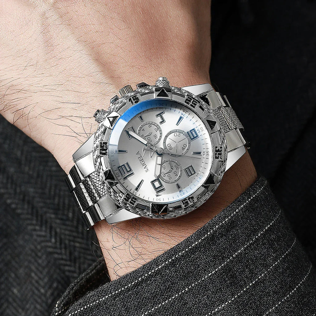 Armbåndsur rustfrit stål analog kvarts daglig | Rodrigo
