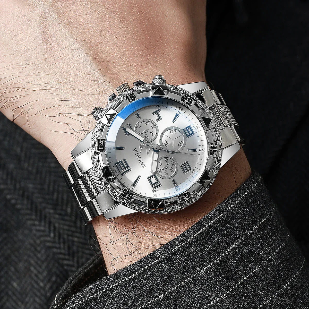 Armbåndsur rustfrit stål analog kvarts daglig | Rodrigo