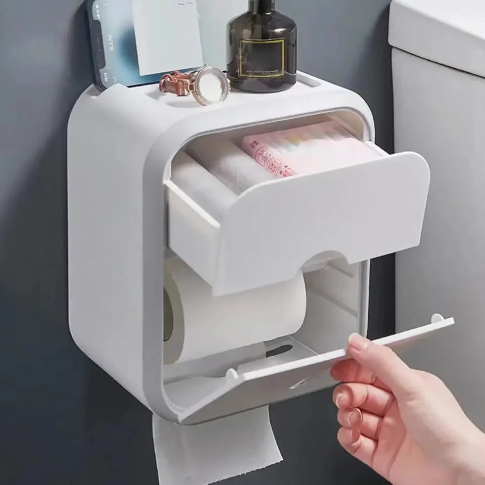 Toiletpapirholder Opbevaring Vægmontering Badeværelse | RollGuard