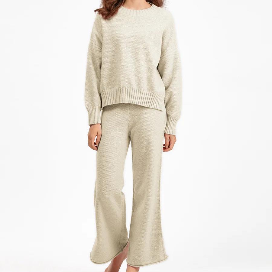 Strik Sæt Oversized Komfort Casual | Norixa