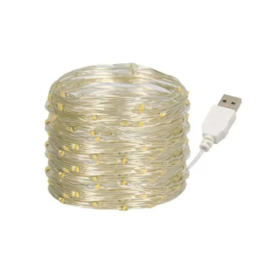 Fleksibel USB LED-lyskæde med kobbertråd til dekorativ belysning | Lumas