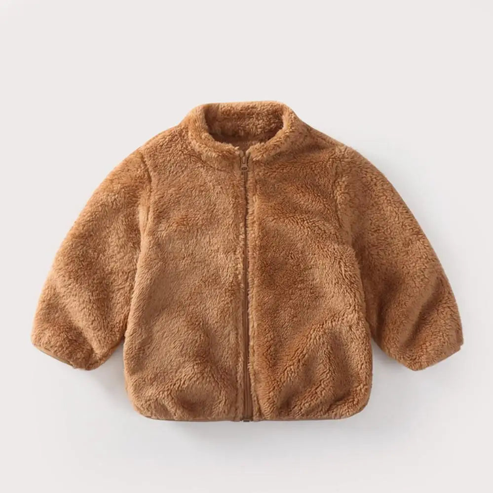 Norvix Tate Unisex Børnejakke Corduroy Med Lynlås Varm Efterår Vinter