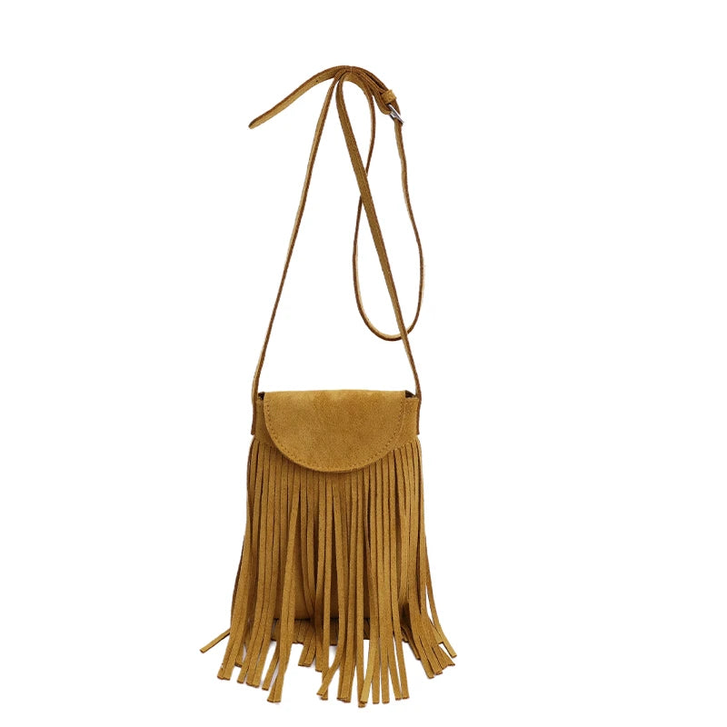Clutch Vintage Ruskind Kvastdetalje | Delaney