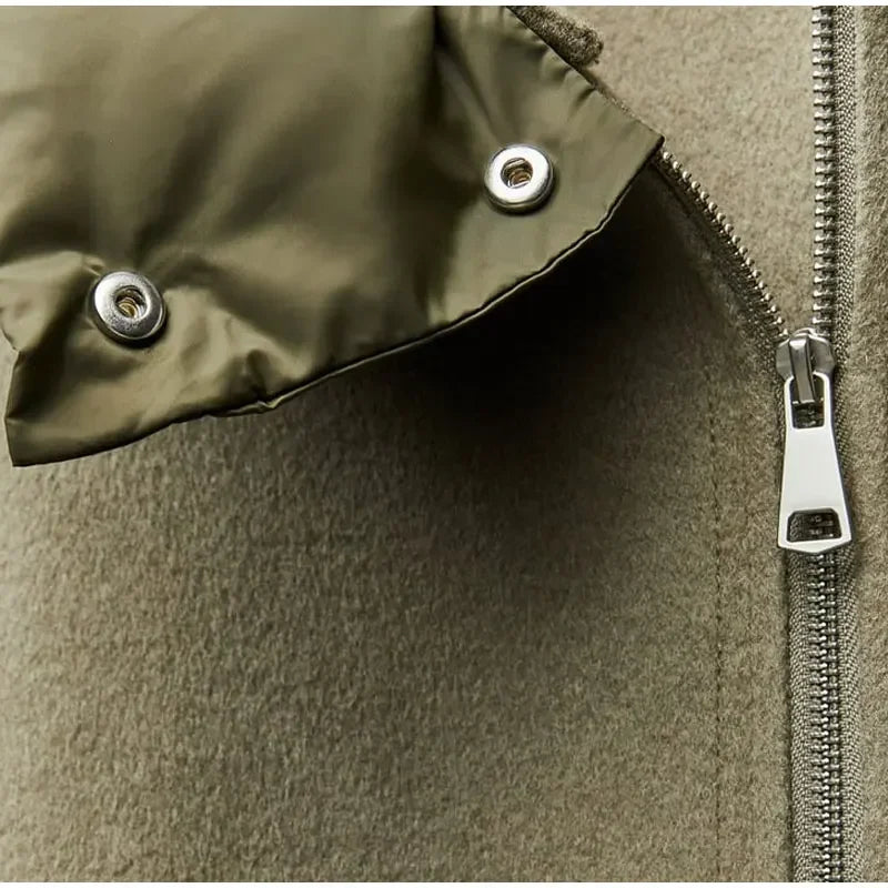 Oversized Damejakke med Lynlås – Casual Efterår & Vinter