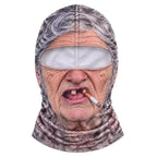 Balaclava ansigtsmaske med realistisk 3D-print elastisk polyester til ski og snowboard | Quentin