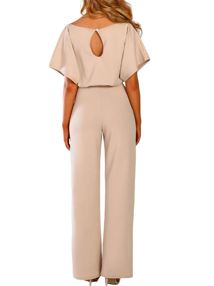 Jumpsuit med Elegant Taljebånd Sommer Pasform | Velmira