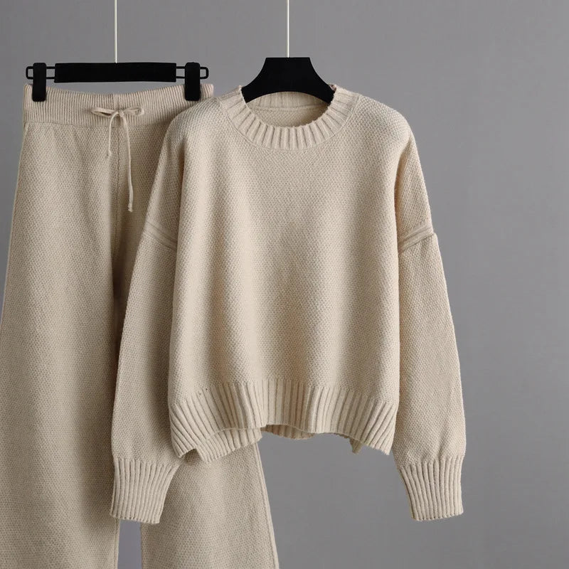Strik Sæt Oversized Komfort Casual | Norixa