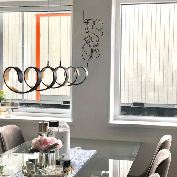 Vægdekoration Minimalistisk Metal Ansigtskunst | Lineara