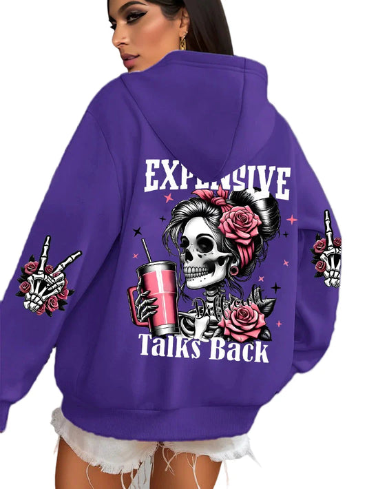 Expensive Talks Unisex Hættetrøje – Fleece Hoodie i Casual Streetwear-stil