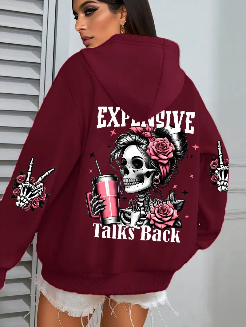 Expensive Talks Unisex Hættetrøje – Fleece Hoodie i Casual Streetwear-stil