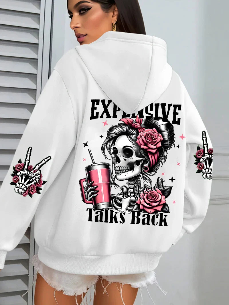 Expensive Talks Unisex Hættetrøje – Fleece Hoodie i Casual Streetwear-stil