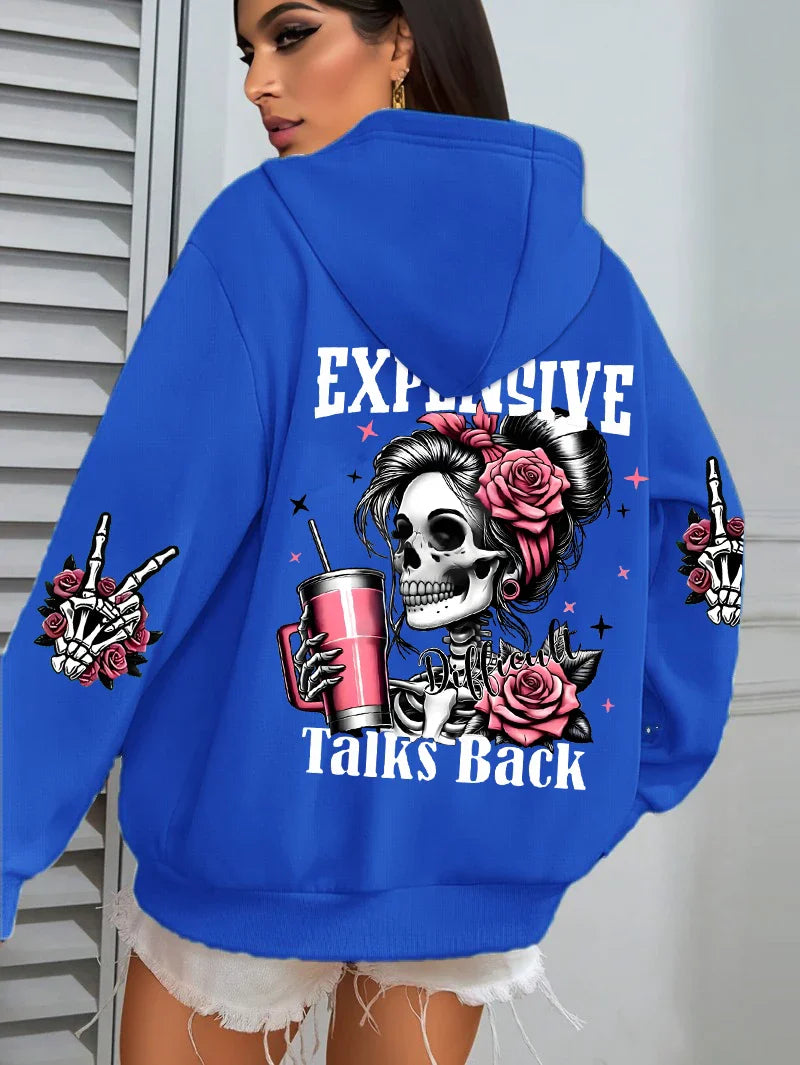 Expensive Talks Unisex Hættetrøje – Fleece Hoodie i Casual Streetwear-stil
