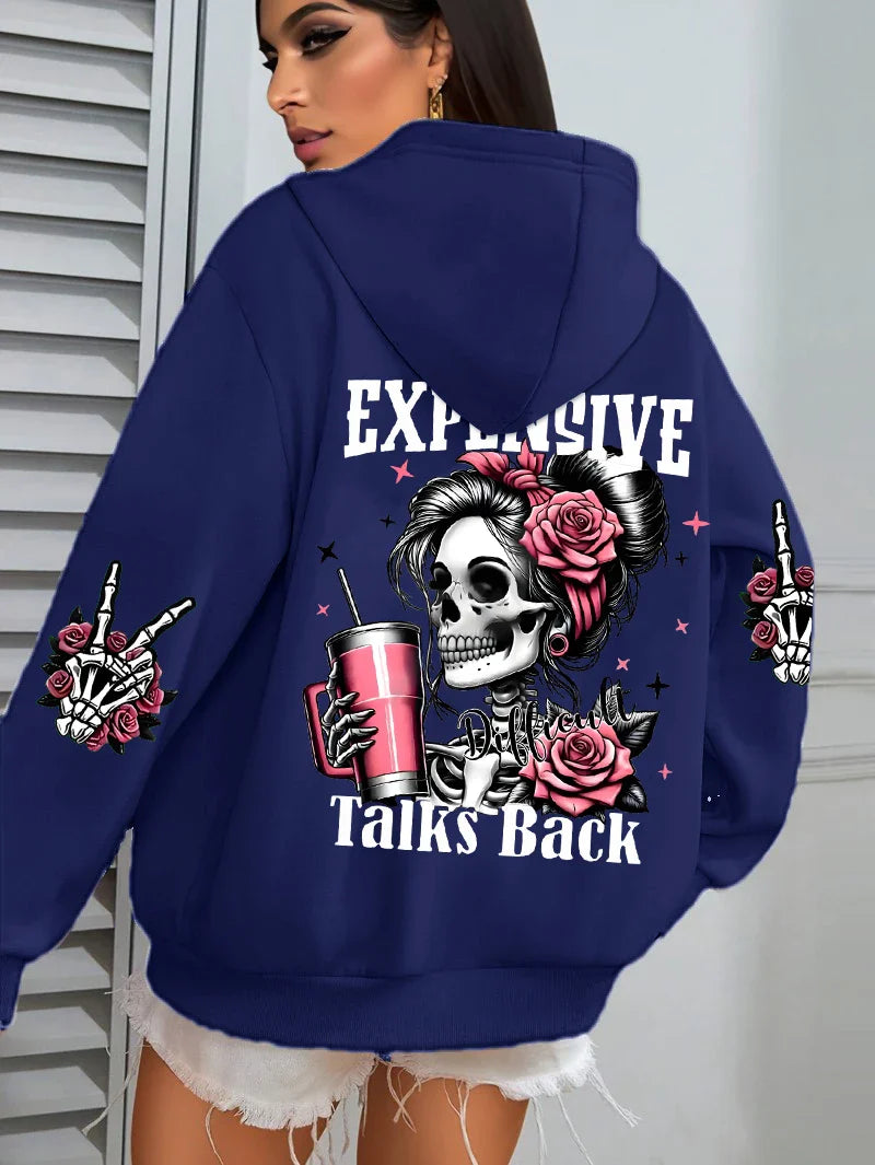 Expensive Talks Unisex Hættetrøje – Fleece Hoodie i Casual Streetwear-stil
