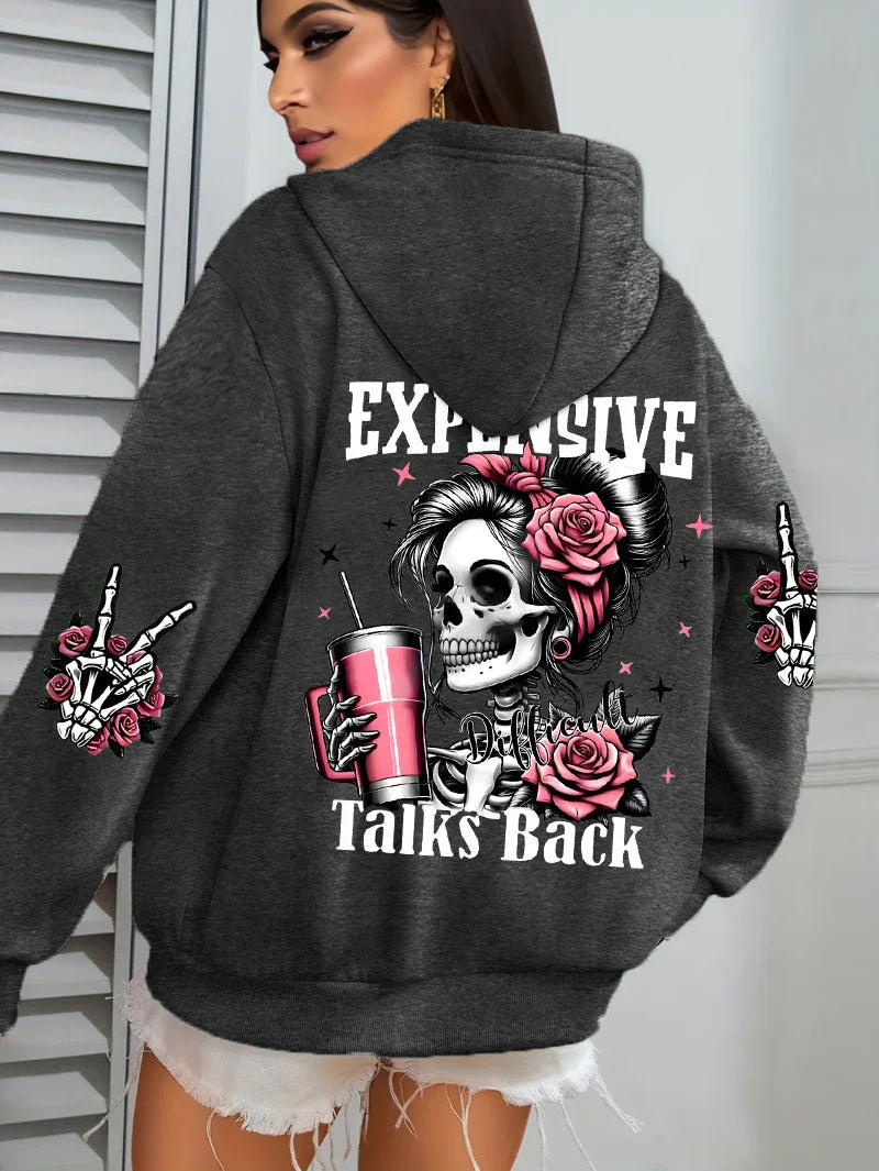Expensive Talks Unisex Hættetrøje – Fleece Hoodie i Casual Streetwear-stil