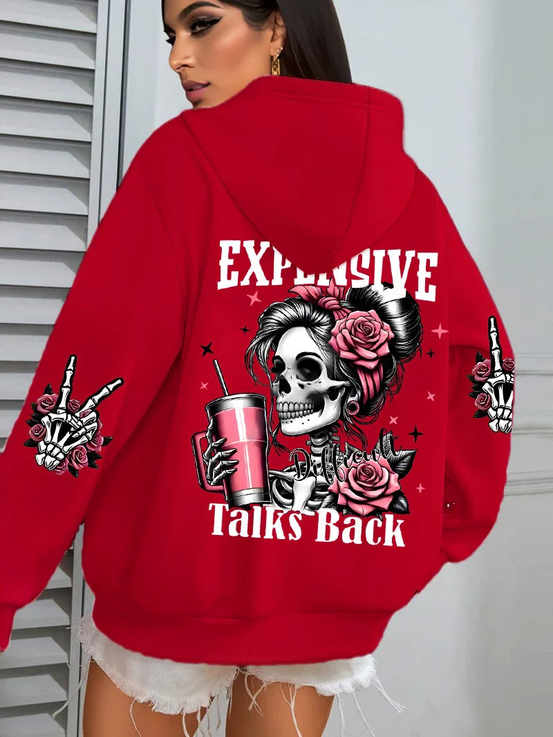 Expensive Talks Unisex Hættetrøje – Fleece Hoodie i Casual Streetwear-stil