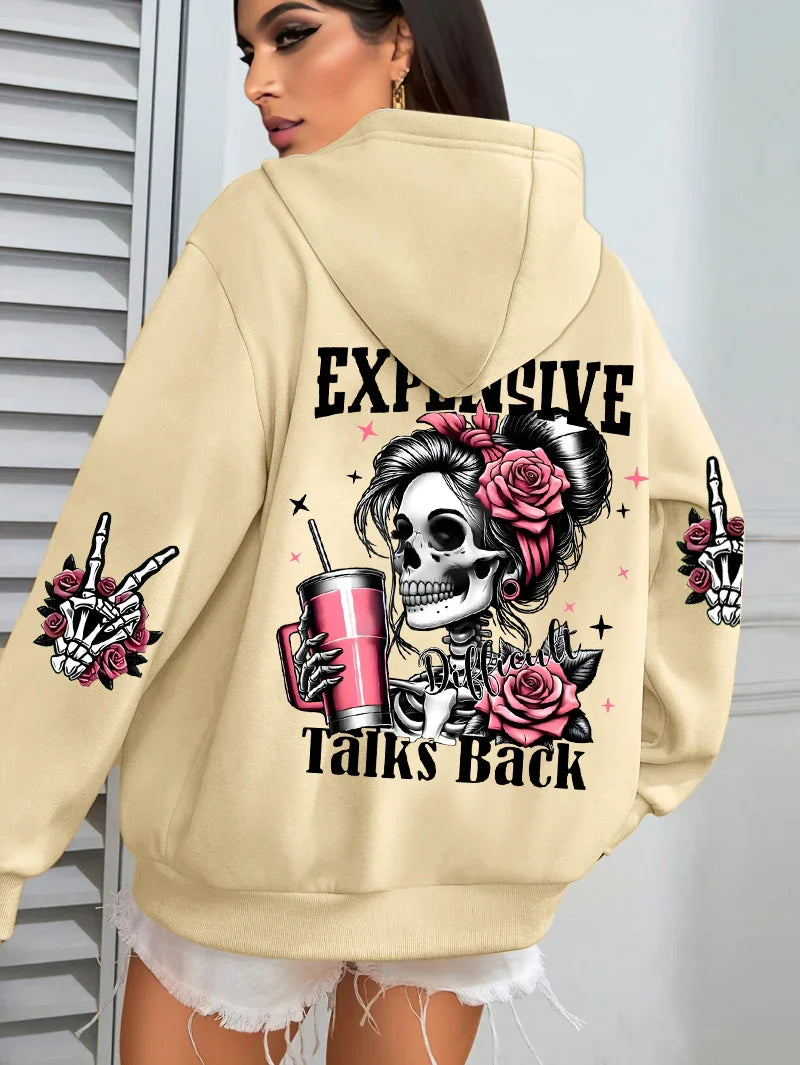 Expensive Talks Unisex Hættetrøje – Fleece Hoodie i Casual Streetwear-stil
