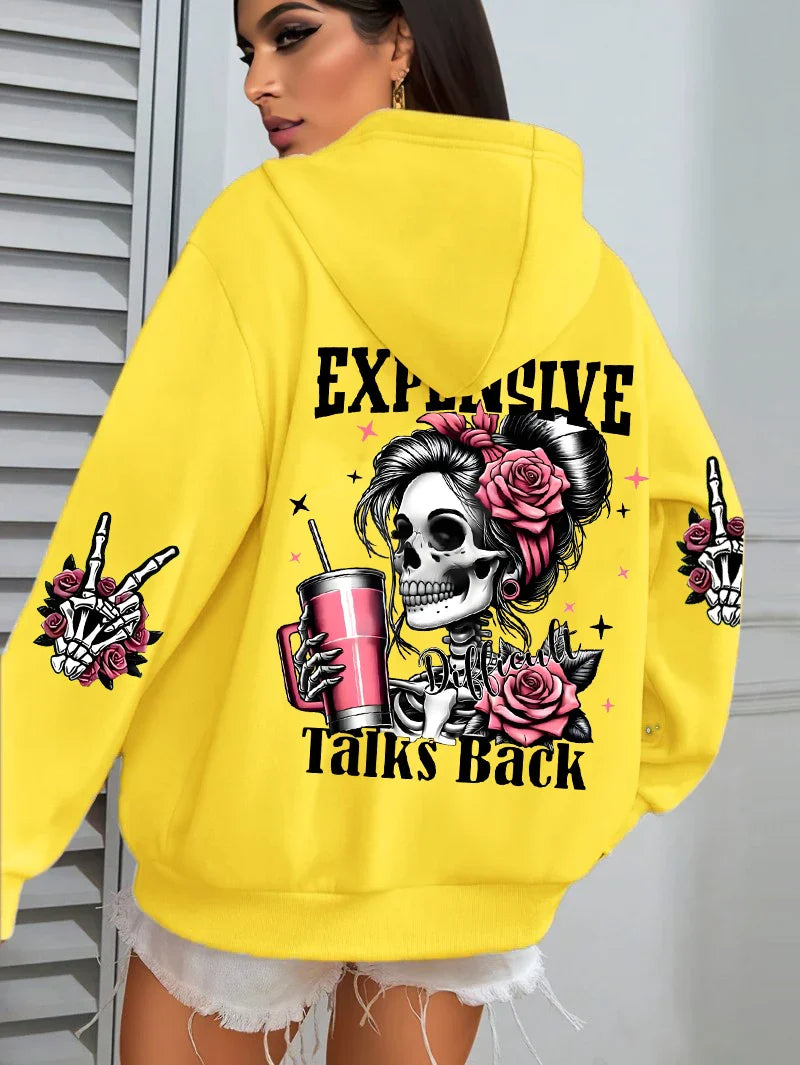 Expensive Talks Unisex Hættetrøje – Fleece Hoodie i Casual Streetwear-stil