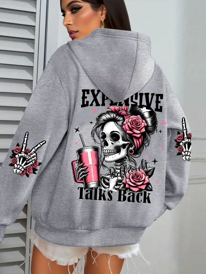 Expensive Talks Unisex Hættetrøje – Fleece Hoodie i Casual Streetwear-stil