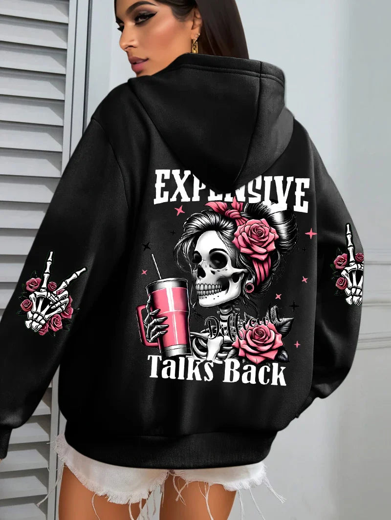 Expensive Talks Unisex Hættetrøje – Fleece Hoodie i Casual Streetwear-stil