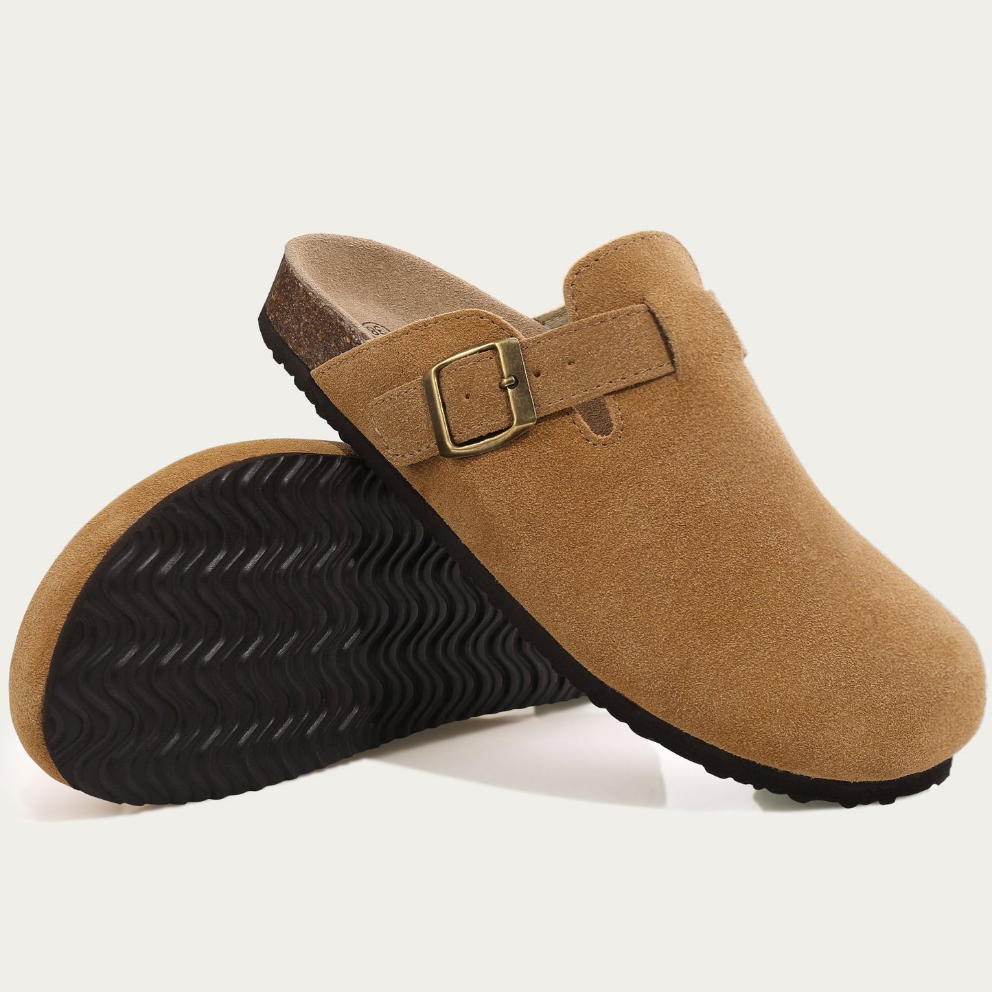 Clogs ruskind komfort kork fodseng | Solevik