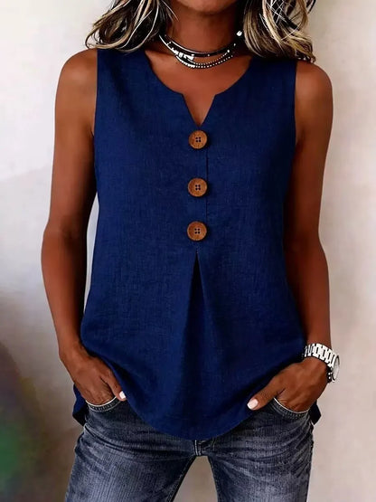 Tanktop Knapdetaljer Sommer | Jessy