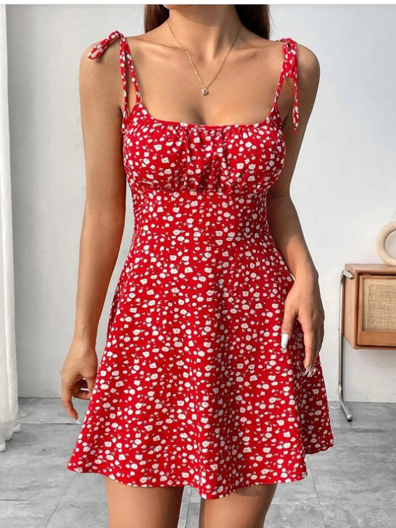 Kjole Backless Mini Sommer Slim Pasform | Velmira