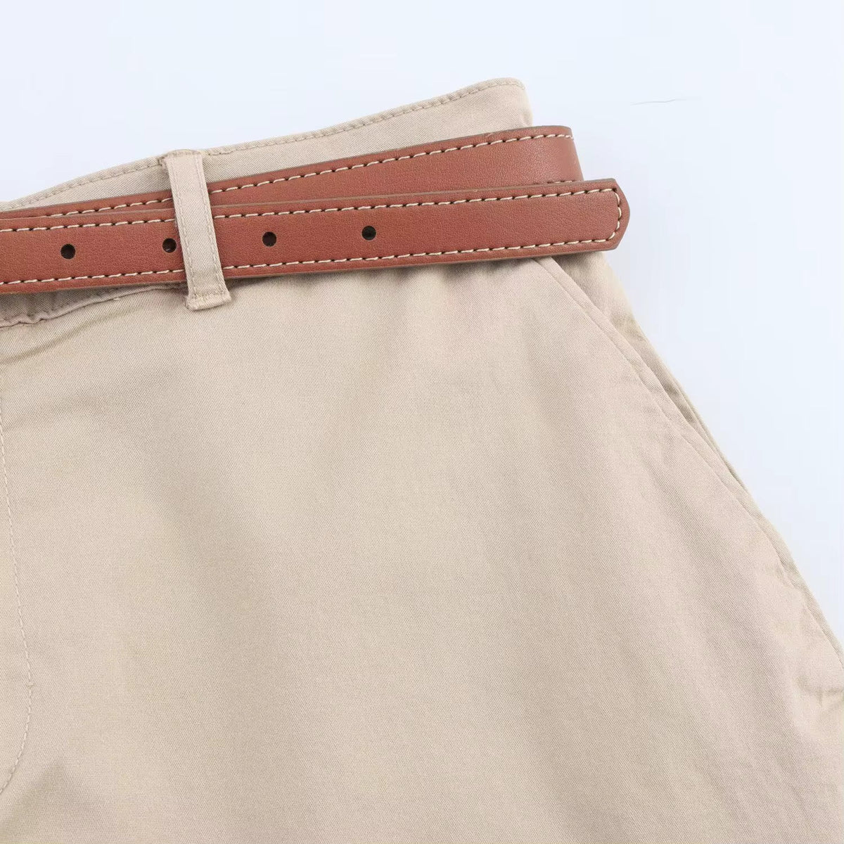 Dameshorts Løs Pasform Bælte Komfort | Freyla