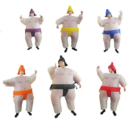 Oppusteligt Sumo Kostume Helkrops Unisex Fest | Brunner