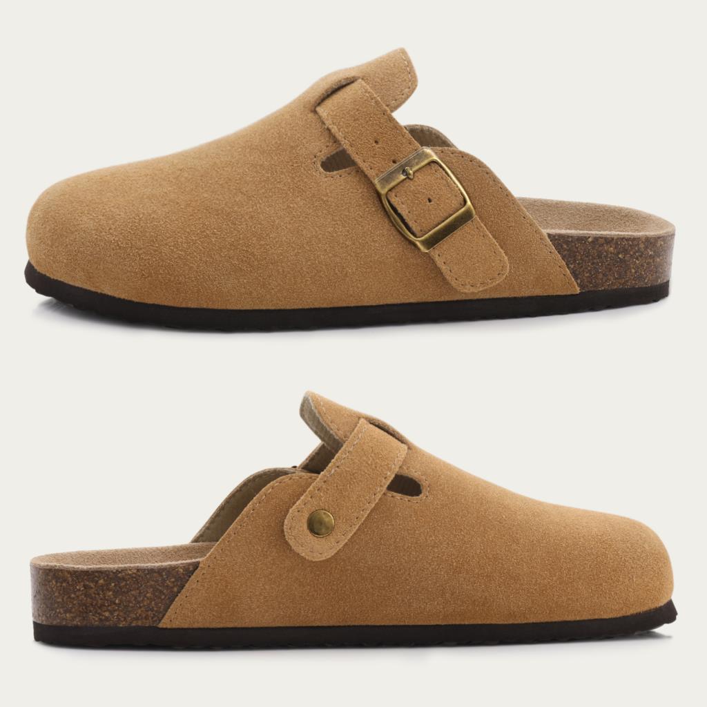 Clogs ruskind komfort kork fodseng | Solevik