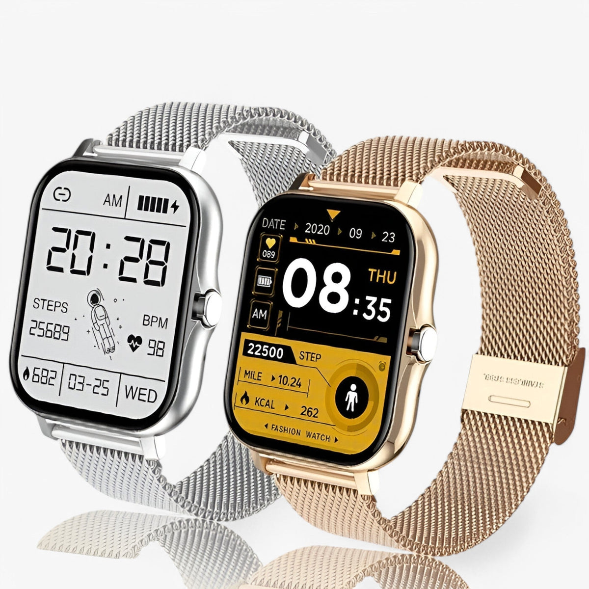 Smartwatch med touchskærm Bluetooth opkald aktivitetsregistrering notifikationer og sportstilstande | Adrien