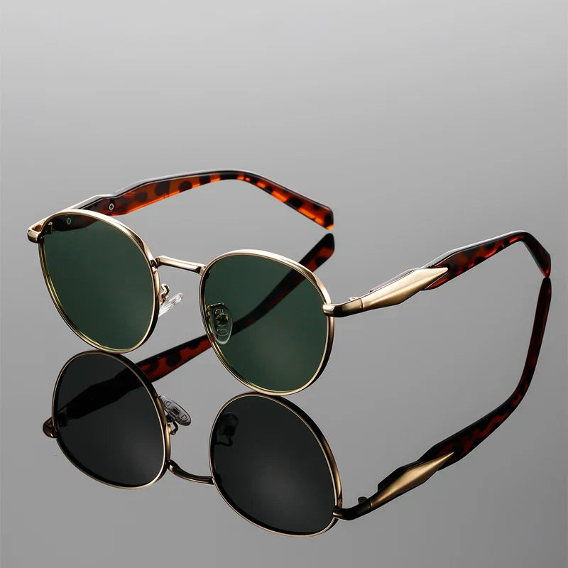 Solbriller Runde UV400 Tortoiseshell Stel | Ravion