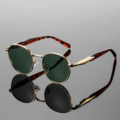 Solbriller Runde UV400 Tortoiseshell Stel | Ravion
