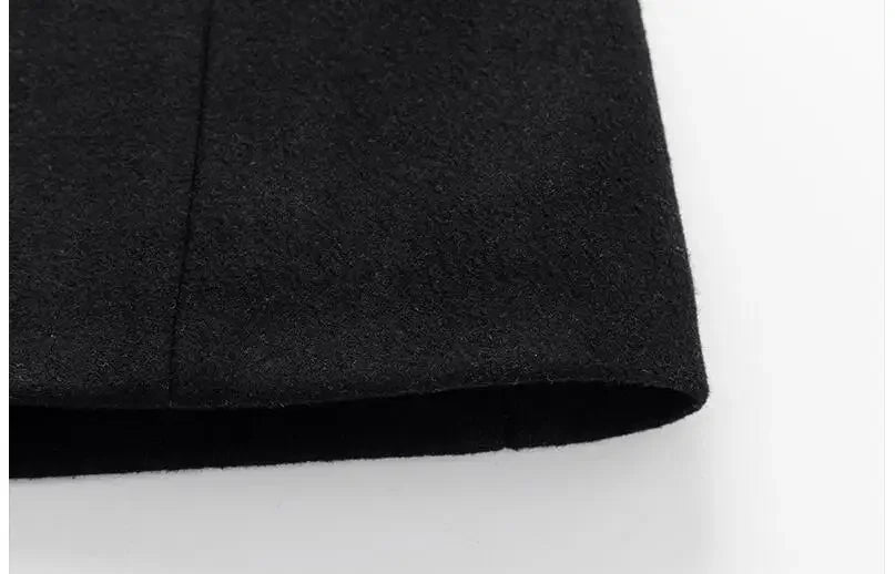 Lang herrefrakke med uld klassisk krave lommer og smart casual design | Gaëtan