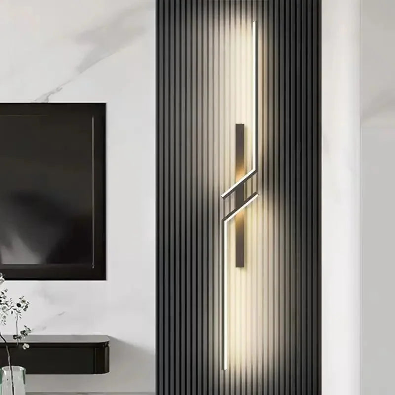 Moderne LED Væglampe Aluminium Sort | Lucro