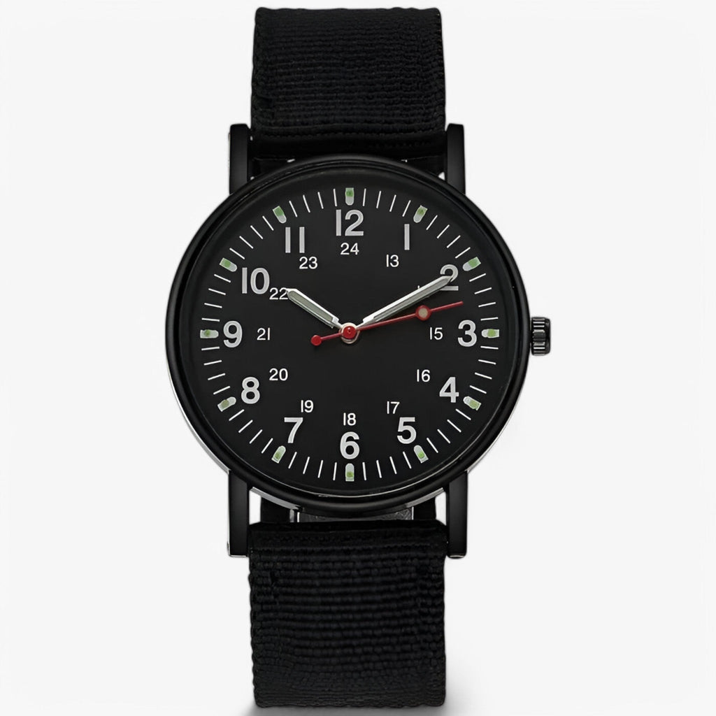 Herreur med analog urskive quartz urværk nylonrem og justerbart spænde | Carlos